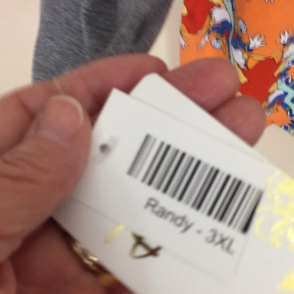 LuLaRoe Disney Donald Duck Randy Unisex Top Size 3XL NWT